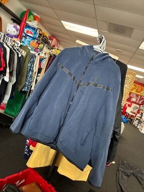 Nike Sportswear Tech Fleece Full Zip Men's Hoodie Sz 2XL Navy Blue CU4489-410